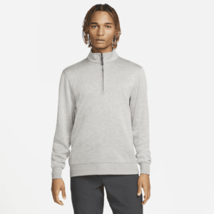 Nike Dri-FIT Player-golfoverdel med 1/2 lynlås til mænd - grå