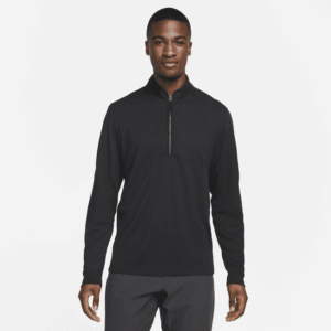 Nike Dri-FIT Victory-golftrøje med 1/2 lynlås til mænd - sort