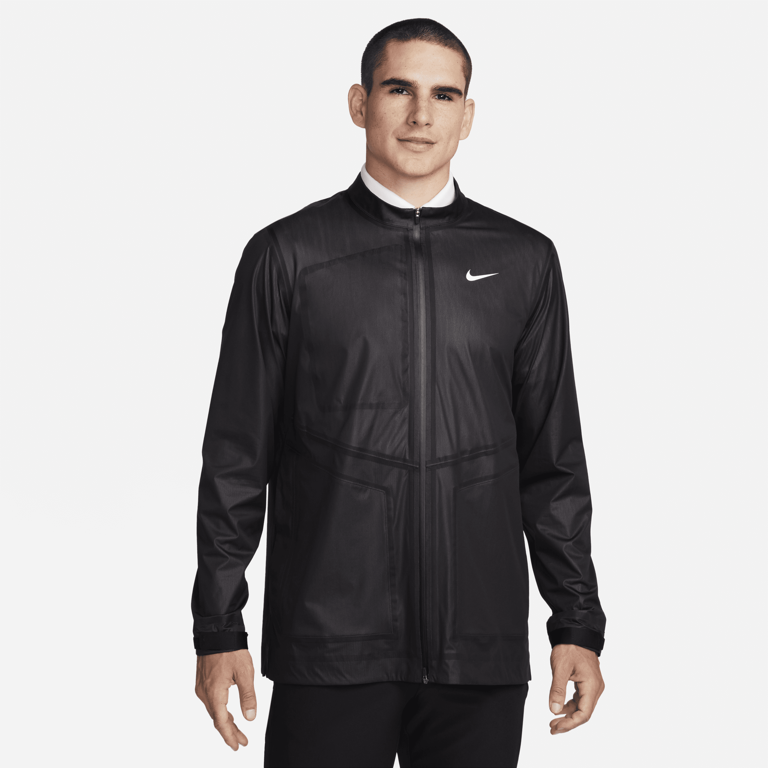 Nike Storm-FIT ADV-golfjakke med lynlås til mænd - sort Nike Storm-FIT ADV-golfjakke med lynlås til mænd - sort