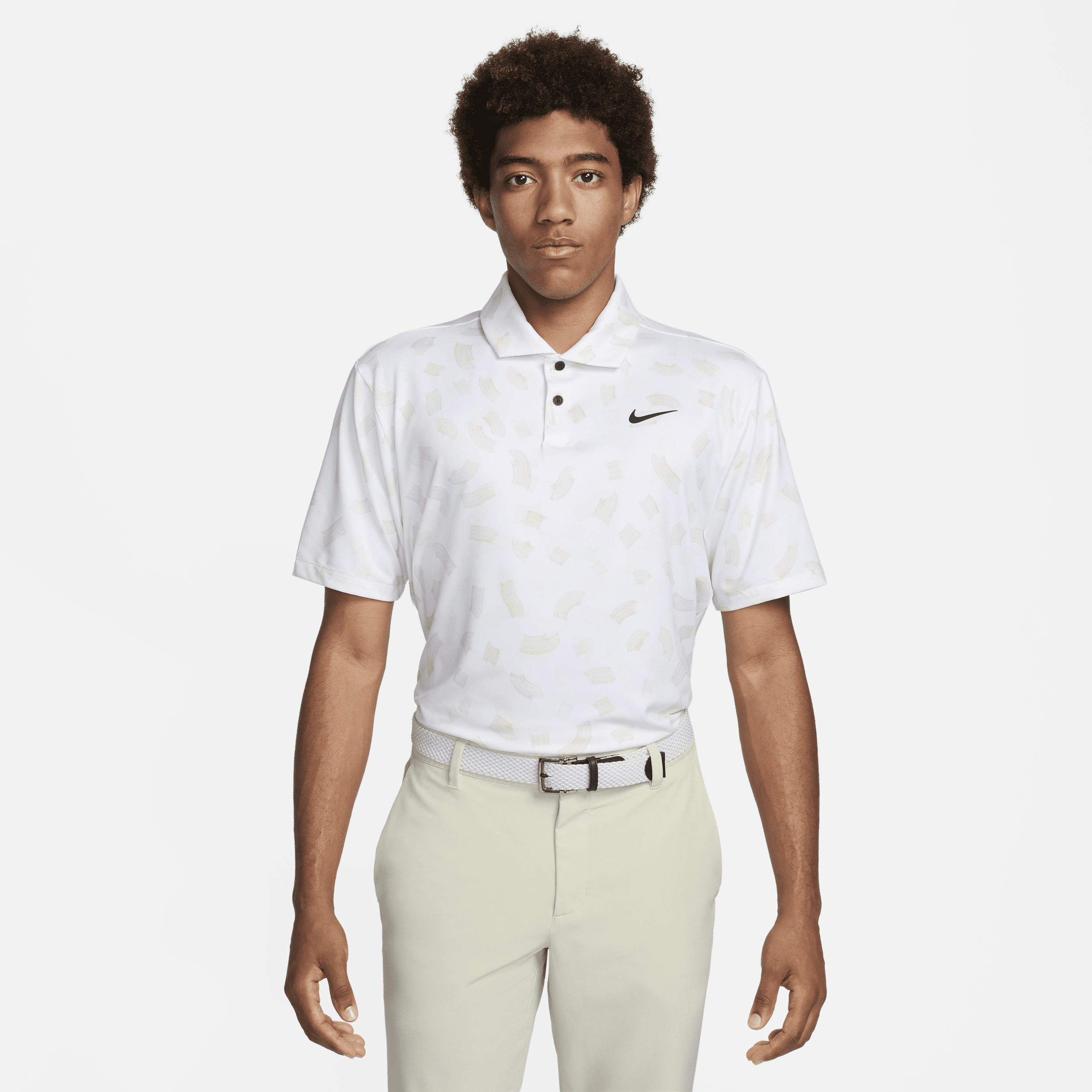 Nike Tour Dri-FIT-golfpolotrøje til mænd - hvid Nike Tour Dri-FIT-golfpolotrøje til mænd - hvid