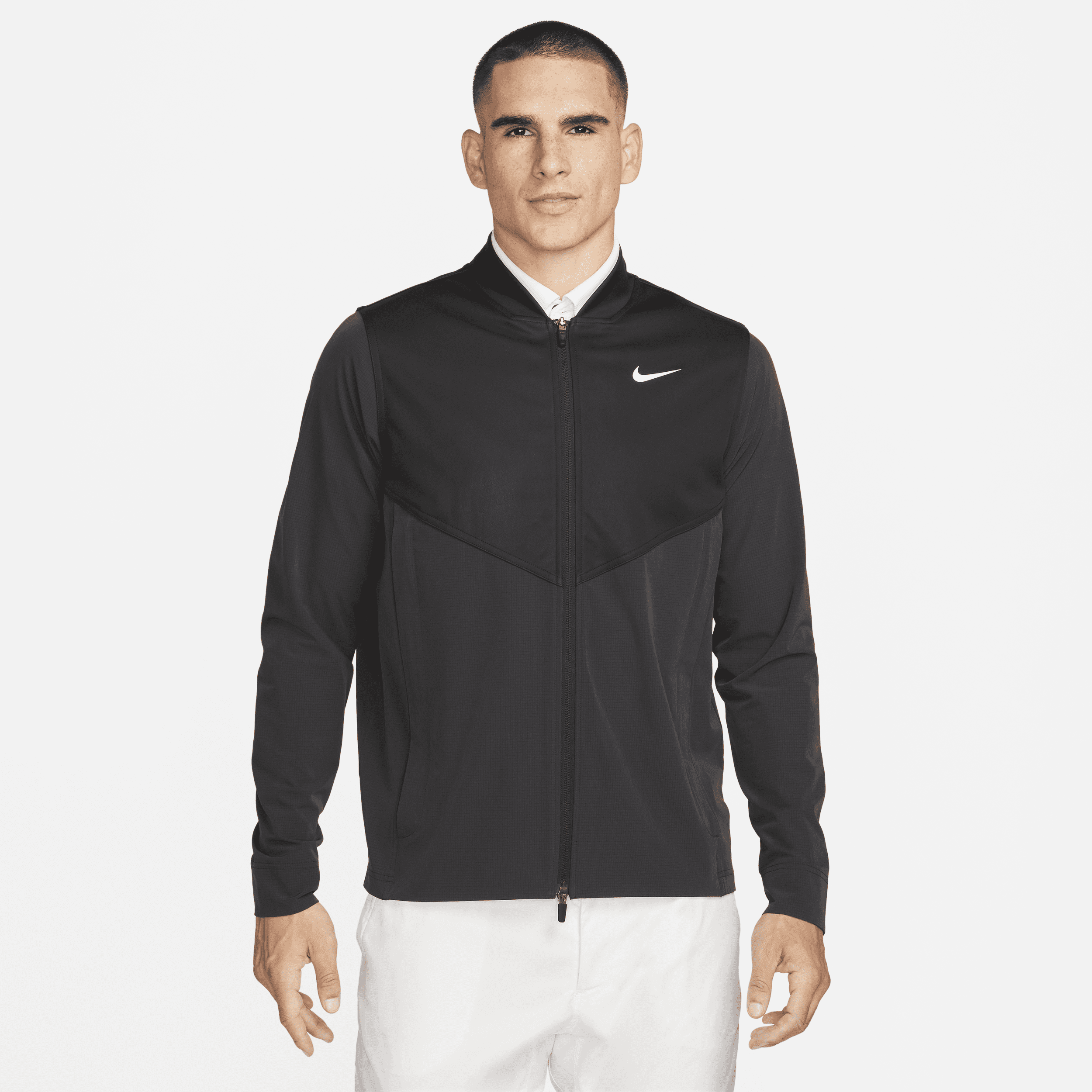 Nike Tour Essential-golfjakke til mænd - sort Nike Tour Essential-golfjakke til mænd - sort